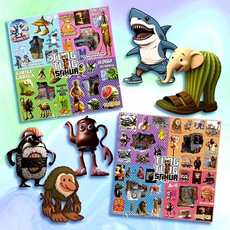 STICKER LABUBU 100 LEMBAR WATERPROOF Viral | STIKER BOX TAHA - Shop ...