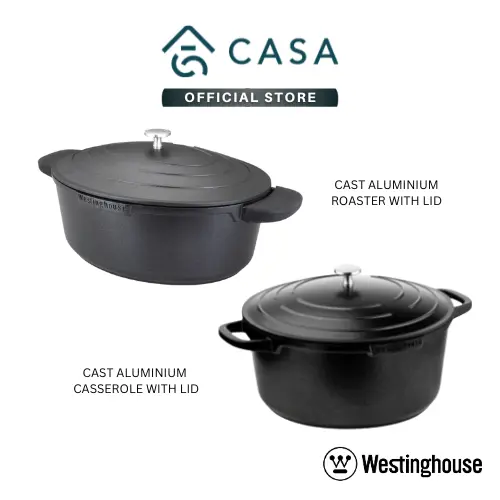 Westinghouse QuanTanium Coating Cast Aluminium Casserole with Lid | Roaster with Lid