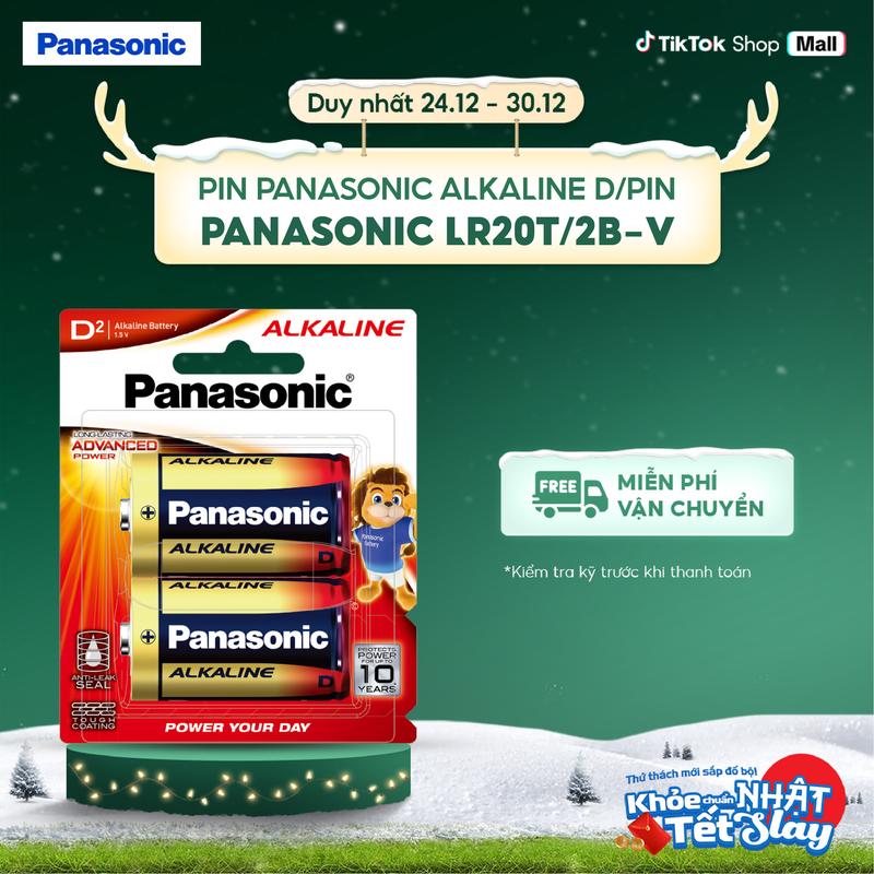  Pin Panasonic Alkaline D Pin Alkaline Đại  Pin LR20 – Hàng Chính Hãng 