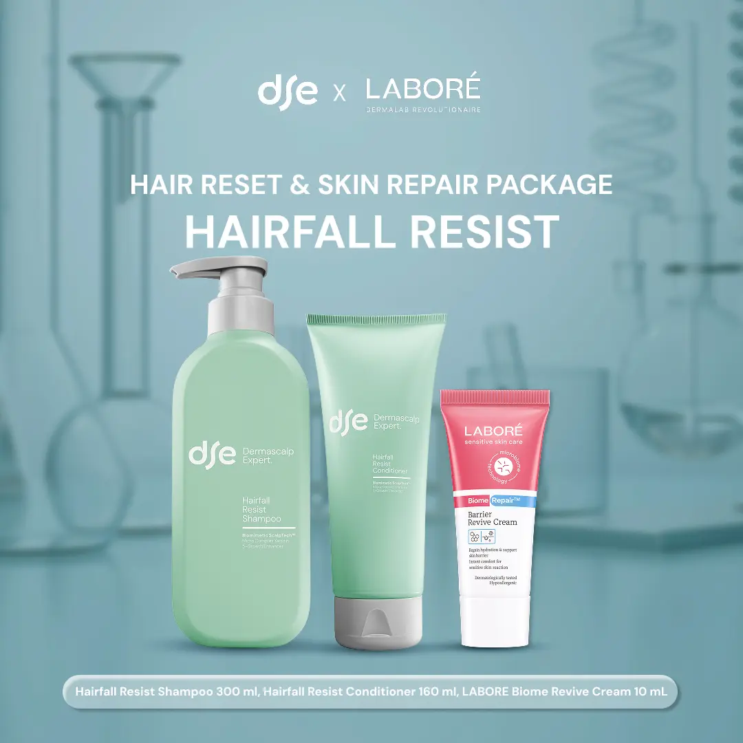 [DSE X LABORE: HAIR RESET DUO] DSE Dermascalp Expert Shampoo & Conditioner with Labore Revive Cream 10ml | Perawatan Rambut Anti Rontok | Perawatan Harian