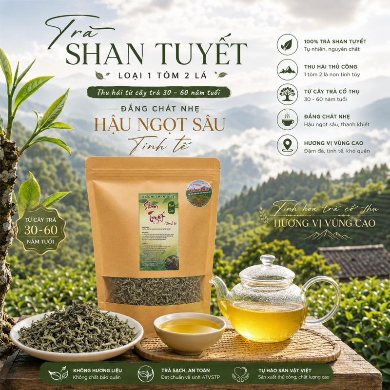 1KG-Trà Shan Tuyết 1 Tôm 2 Lá ( Trồng theo tiêu chuẩn hữu cơ)