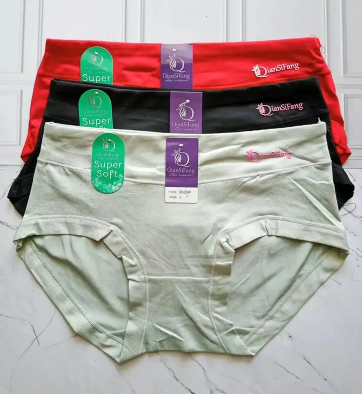 6PCS CELANA DALAM WANITA REMAJA DAN DEWASA SUPER SOFT KUALITAS TERBAIK CD FASHION WANITA BAHAN KATUN Lembut Nyaman Cewek High Pendek Boxer 1