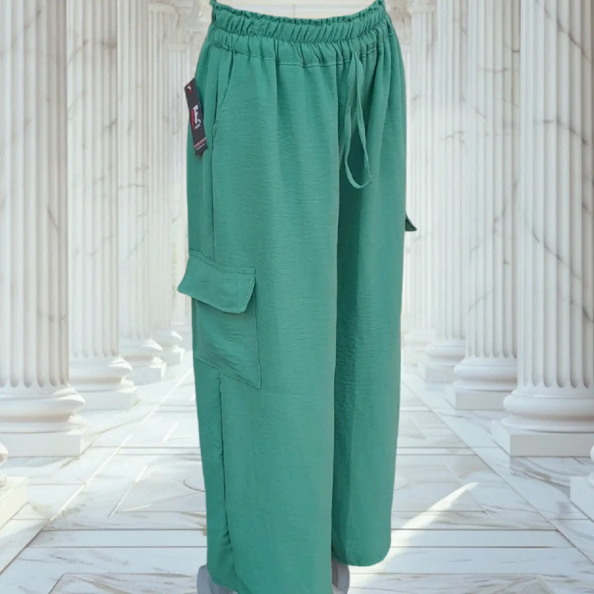 Kulot Crinkle Cargo XL Jumbo highwaist wanita Dewasa Celana Crinkle Cargo Karet Panjang Airflow Bawahan