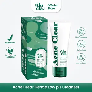 ALUCIA | Acne Clear Gentle Low pH Cleanser with 1% Salicylic Acid Facial Face Wash Sabun Cuci Muka Acne Prone Skin Untuk Kulit Berjerawat Low pH 5.0 - 5.5 by Alucia Official Alusia