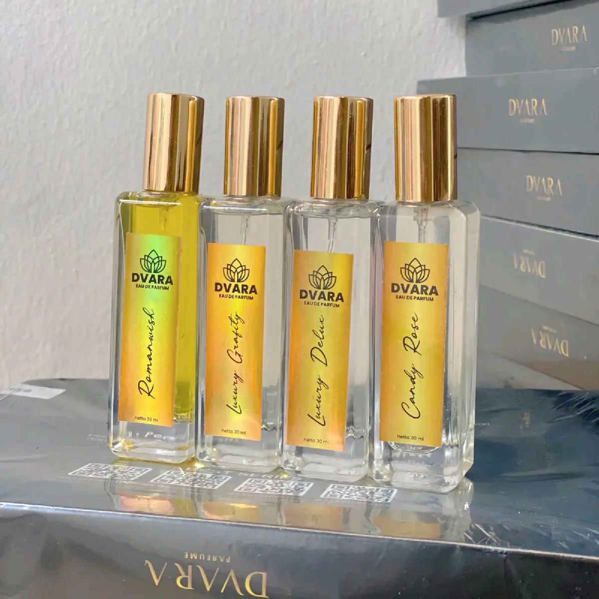 BEST Series DVARA Parfum Murah Tahan Lama Sampai 12 Jam Isi 4 Botol 30ml BPOM Ready Stok EDP Cewek Cowok