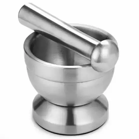 U»NS COBEK STAINLESS BESAR / ULEKAN STAINLESS LUMPANG TUMBUKAN BUMBU OBAT U㊛A4