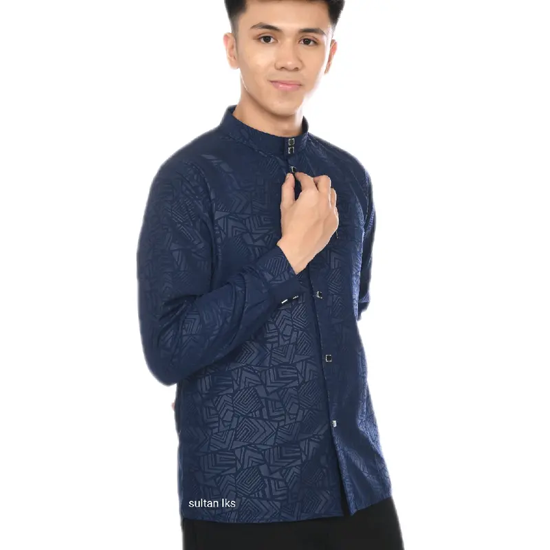 Kemko sultan motif etnic bahan betsway embos premium bahan Tebal ukuran S L XL XXL mewah dan kerkualitas, Variasi Kantong Samping Kancing Nyaman di pakai Tangan Panjang bisa buat Seragam warna Hitam dll Baju Koko Muslim Pria Dewasa Katun Kurta 2