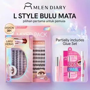 Mlen Diary bulu mata eyelash natural Individual Segmented Wispy Cluster Terlaris-D Curl dengan panjang 11-15mm--Ekstensi Bulu Mata Tampilan Menarik Bulumata Wajah