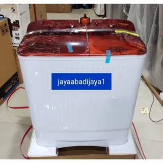 Mesin cuci 2 tabung Polytron PWM 9072 B N 9 Kg TUTUP TRANSPARAN
