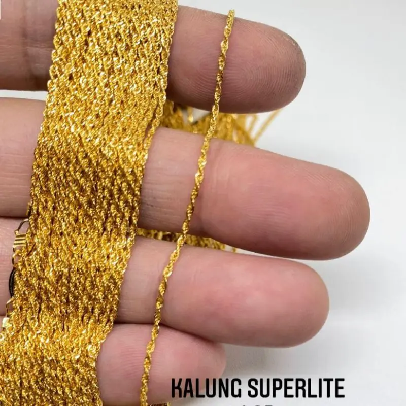 Kalung rantai tali anak dan dewasa e asli  700 70 22 trixie chain holo tambang korea lilit nori superlite