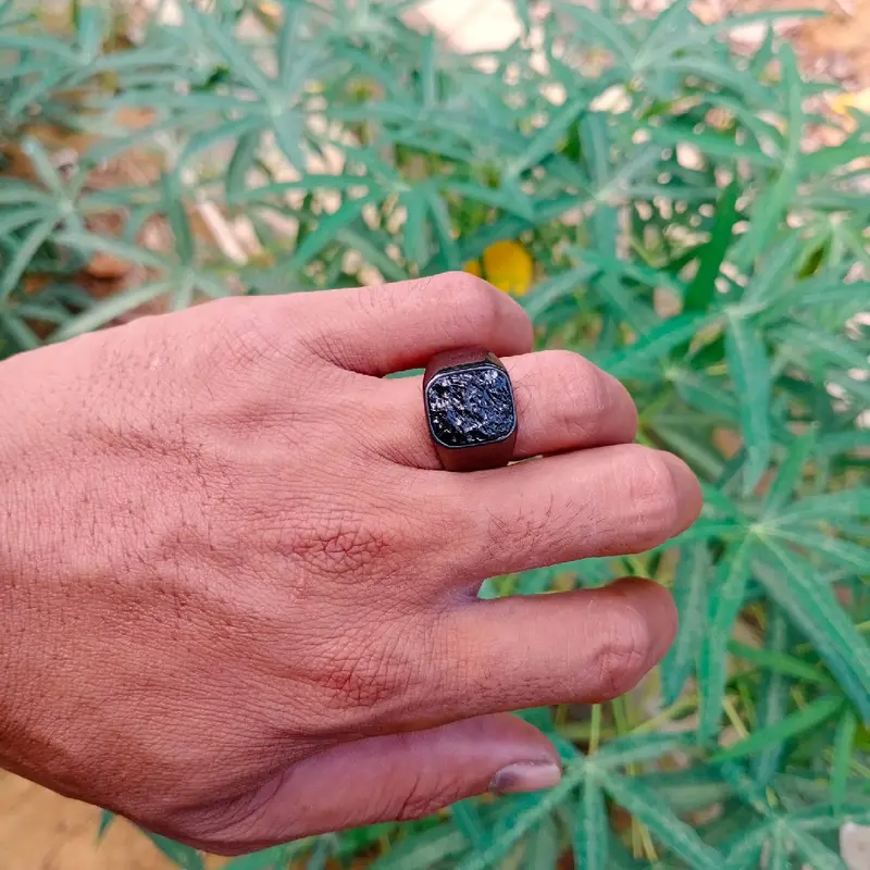 cincin batu satam original belitung meteor tektite 3