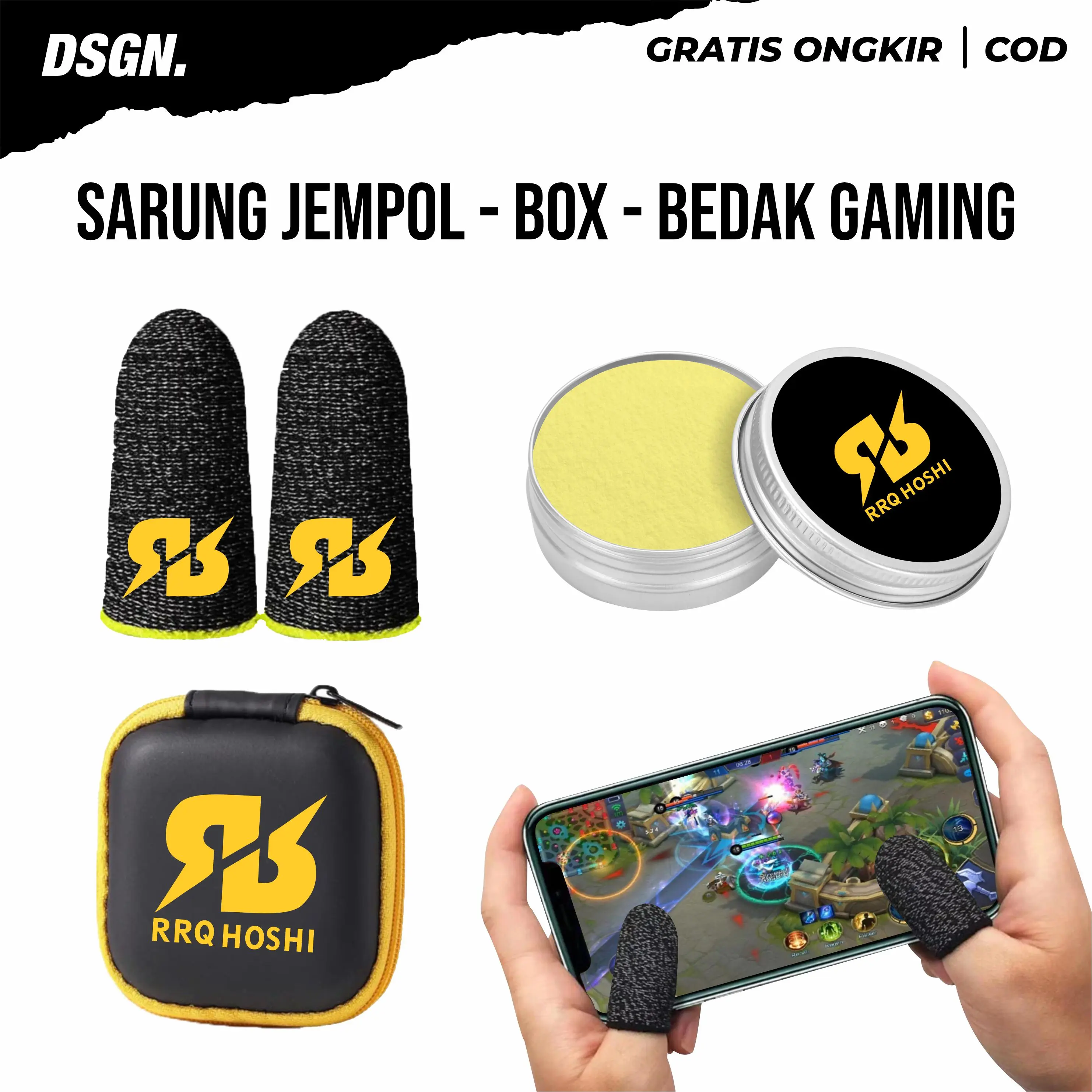 COD RRQ PAKET BEDAK GAMING 3 IN 1 PREMIUM SARUNG JEMPOL GAME BOX Accessories Aksesoris