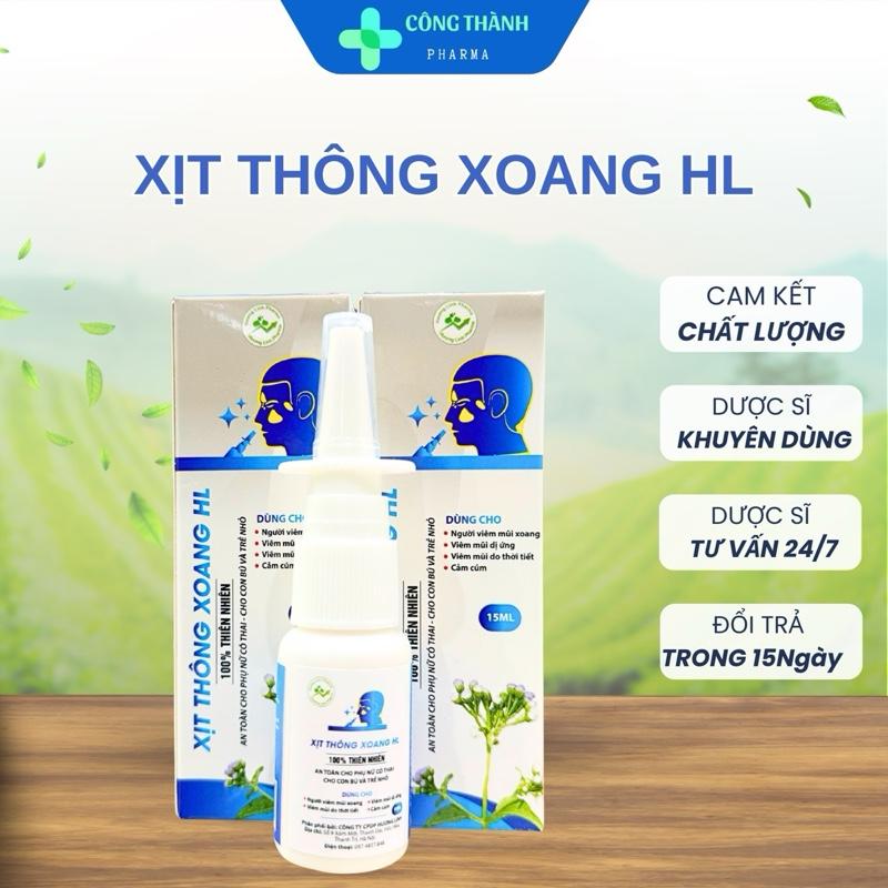 [Mẫu Mới] Xịt Thông Xoang HL   Hỗ Trợ Cải Thiện Hắt Hơi, Sổ Mũi, Nghẹt Mũi, Giảm Đau Nhức