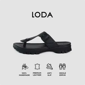LODA - LD-03 Sendal Slide Kulit Premium Pria Dewasa Lokal
