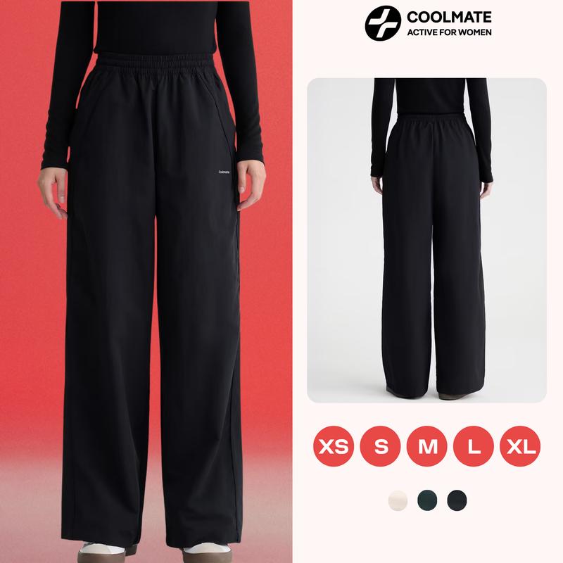 Quần dài nữ thu đông Track Pants Windbreaker nhẹ khô thoáng kháng nước nhẹ - Coolmate For Women