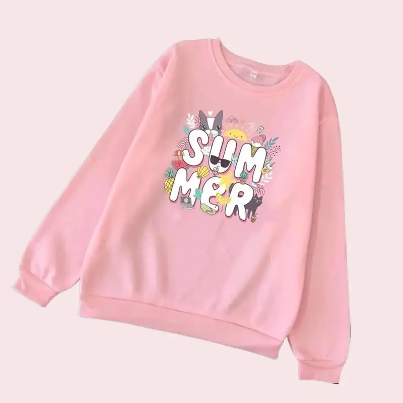Baju Atasan Anak Remaja Perempuan Lengan Panjang Kaos Sweater Fashion 6