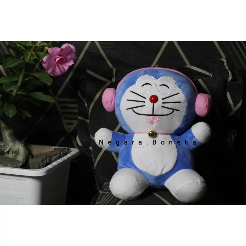 Boneka Doraemon LED Headsheat Pink Lucu dan Imut Kualitas Tinggi 3