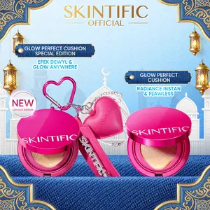 【Special Edition 23 Feb Launch】SKINTIFIC Cover Glow Perfect Cushion 11ml | Poreless Full Coverage Foundation BB CC Cushion | Oil Control, Waterproof, Sweatproof, Flawless Makeup Bedak Padat untuk Kulit Berminyak & Kering Wajah