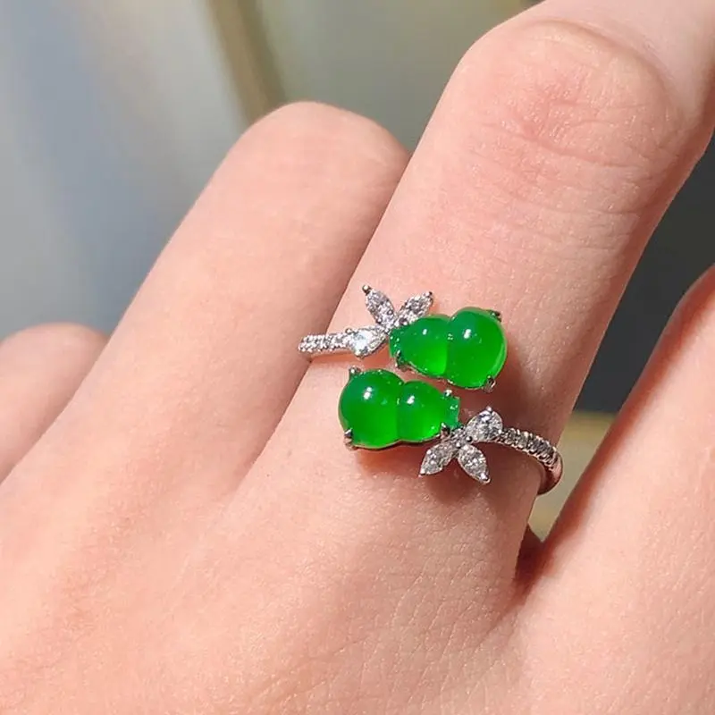 Nhẫn Chính Hãng Cho Nữ, Trang Sức Nữ Quý Phái Mở Có Thể Điều Chỉnh, Phụ Kiện Thời Trang Hàn Quốc, Nhẫn Cặp Đôi, Cổ Điển, Retro 2