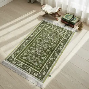 New Sajadah Travelling Dewasa Bahan Chenille Rumbai Tambang Uk 70x110 cm Perlengkapan Sholat