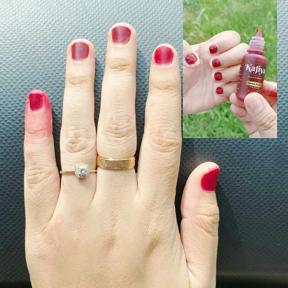 Inai Kutek Kafiya Henna Muslimah 15ml - Maroon, Orens, Hitam, Coklat - Waterproof, Kuku, Nail, Hena, Red, Tangan