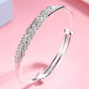 925 gelang perak mewah mulia gelang phoenix wanita diatur fashion pernikahan aksesoris perhiasan hadiah