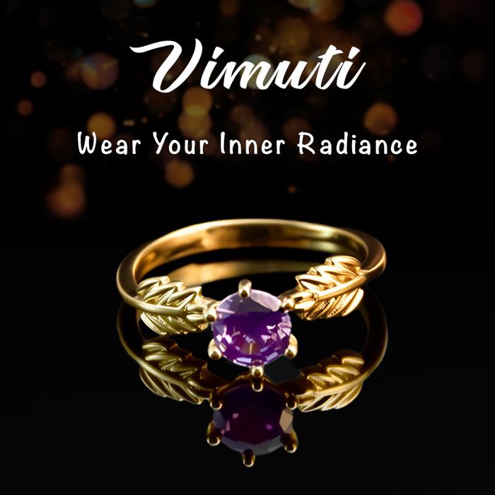 Gambar Vimuti Zaitun Cincin Wanita Adjustable Zirkon Ungu Berlapis Emas 18K Elegan untuk Sehari-hari dari Vimuti Kota Tangerang Tokopedia