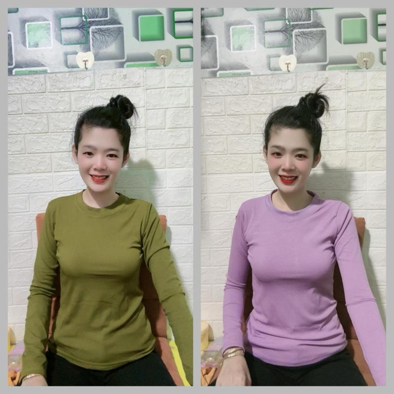  Áo ủ kem cổ tròn Bigsize từ 70-95kg vừa vải gân tăm lạnh  co giãn thoải  mái . 