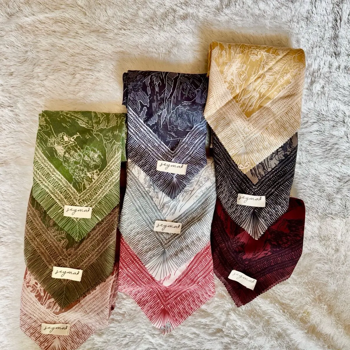 Hijab seyma motif premium