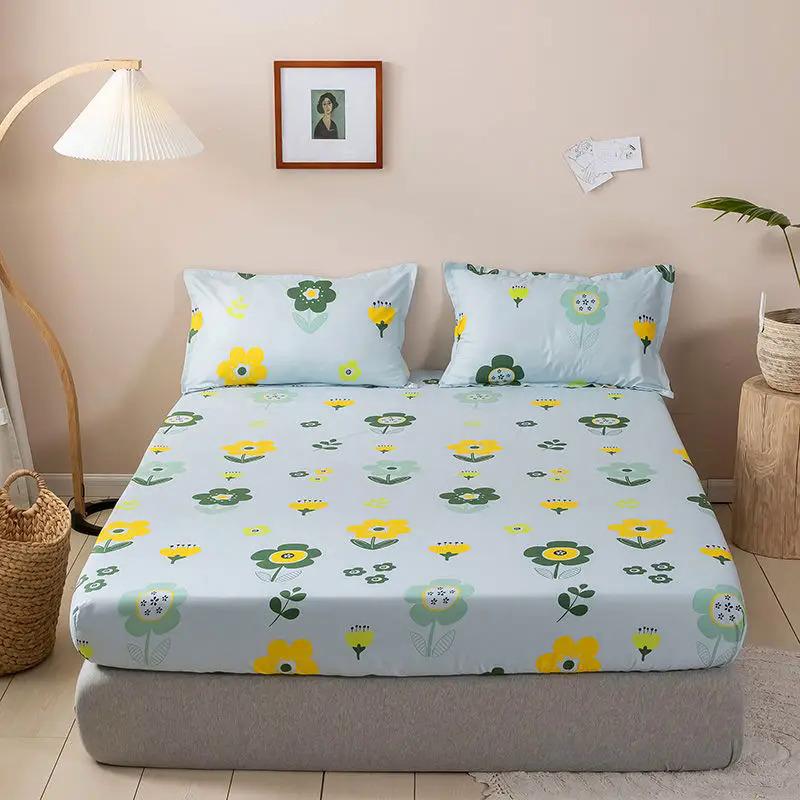 Product Introduction of Brushed Fitted Sheet Elastic Band Home Strap Bedding High-End Luxury Mattress Cover Bedsheet No Pillowcase Simple Multi Size Bed 17