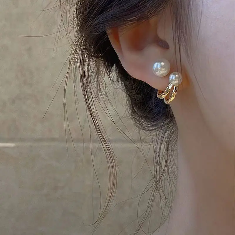 COD❤️Anting Mutiara Pearl Trendy Niche Design Temperament Light Luxury High-end Earrings-A.one 8