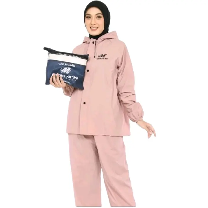 Monarki Jas Hujan Wanita Model Terbaru dengan Hoodie dan Tas Jas Hujan Monarki