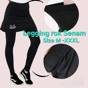 Legging Rok Olahraga. Legging Rok Hijab  Bahn spandek Premium Adem, Lembut, Nyaman,  Size M- XXXL  BB 40-120kg Legging Rok Senam, Zumba , Jogging ,Aerobic ,renang,volley dll in door & Outdoor regular