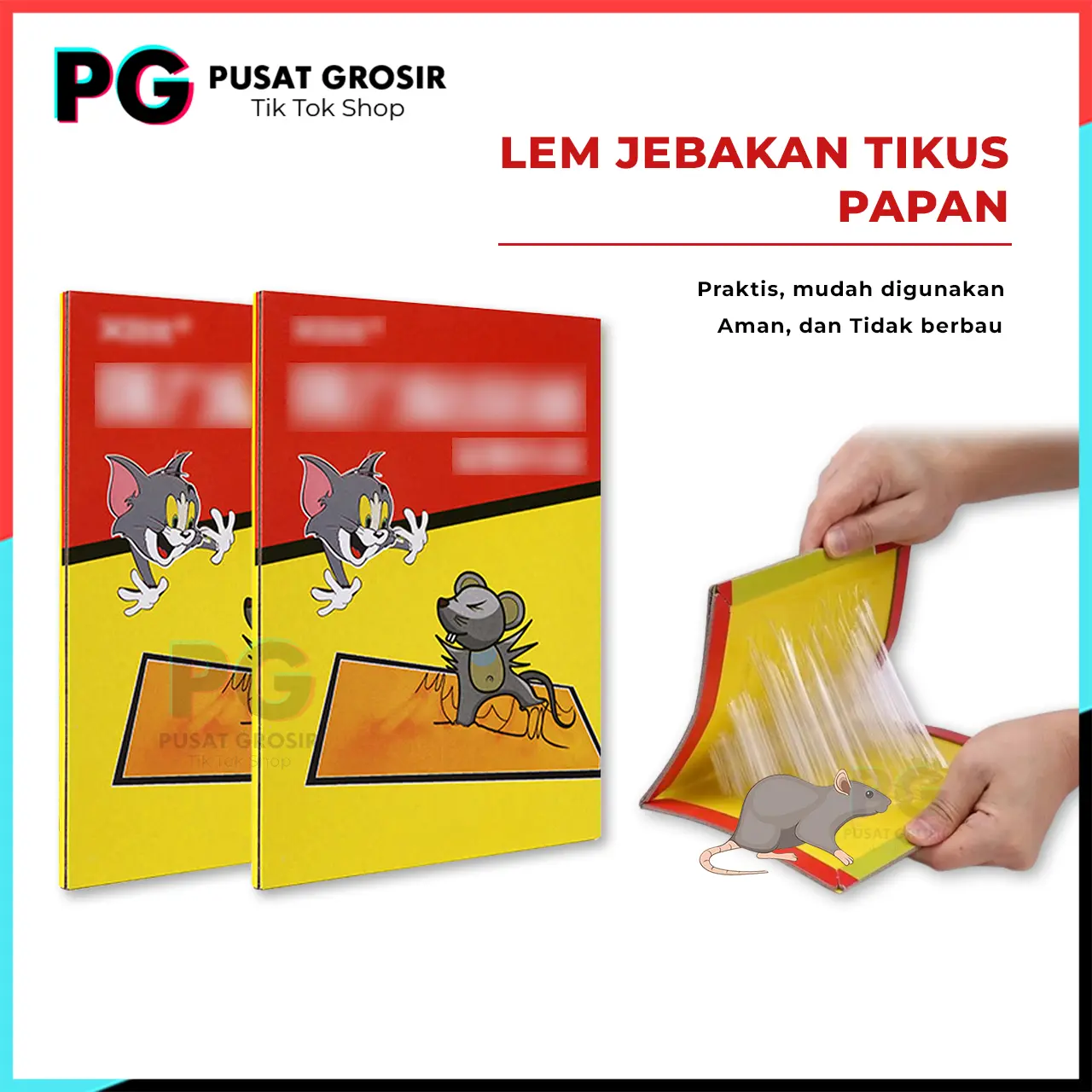 Lem Tikus Papan jebakan mousetrap perangkap kecoa cicak perekat lengket model buku