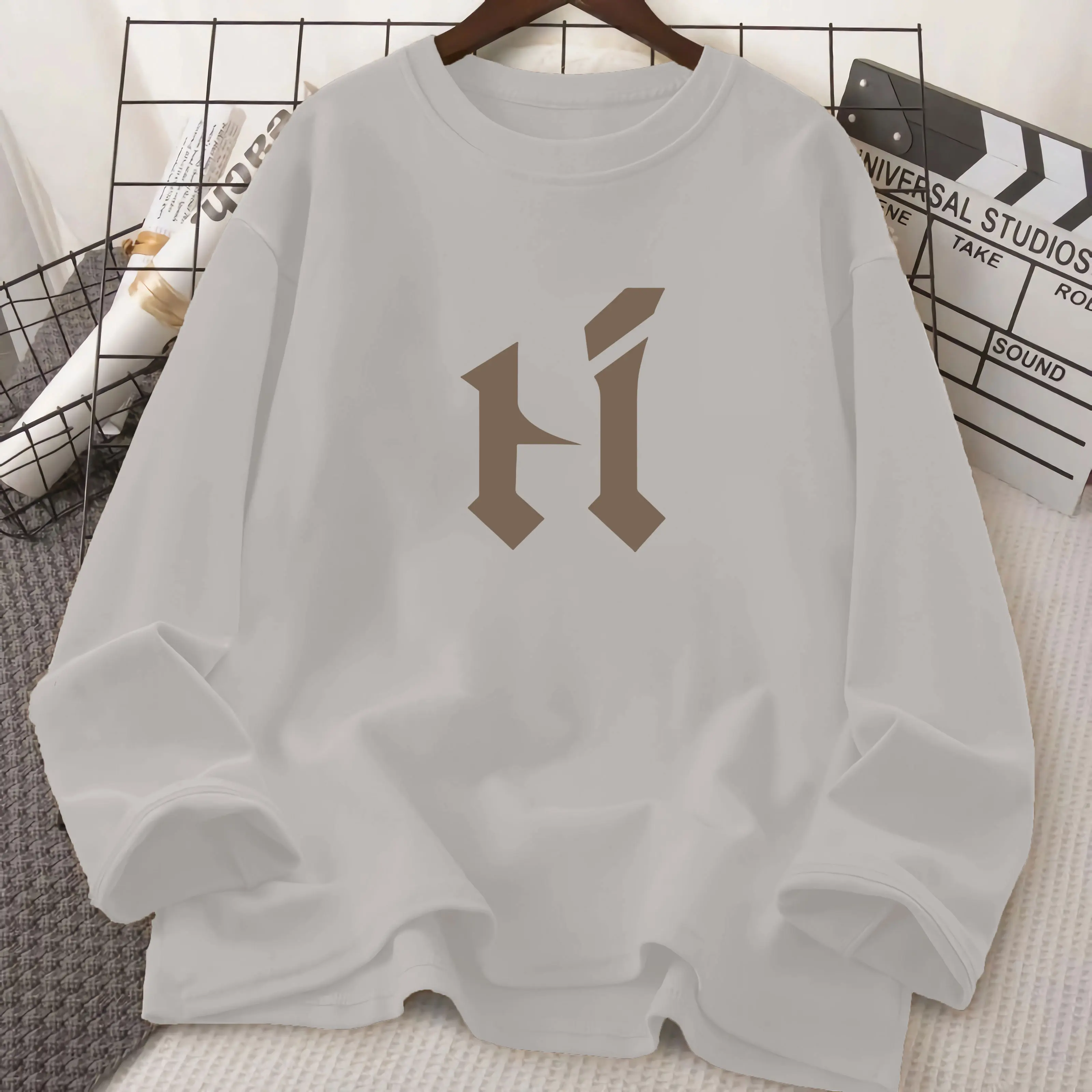 NC Kaos Oversize Wanita Lengan Panjang Distro Wanita Lengan Panjang Streetwear Oversize Lengan Panjang H
