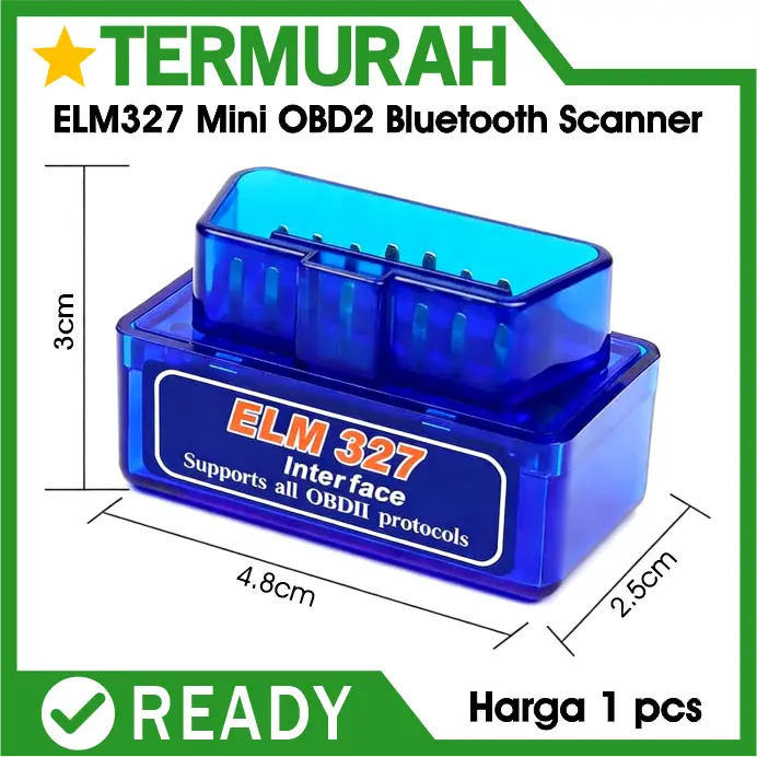 Super Mini OBD2 Mobil V2.1 Alat Scanner Bluetooth Mobil Motor Car Diagnostic ELM327 OBDII Deteksi Error Rusak Mobil Wireless injeksi ELM 327
