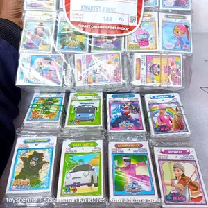 1renceng isi 12x32 / 384pcs mainan kartu kwartet DG jumbo mix