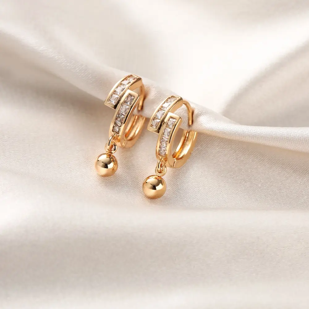 D.G.C Anting Titanium Anti Karat Rose Gold Anting Hoop Anting Anting Tusuk Wanita Korea D598