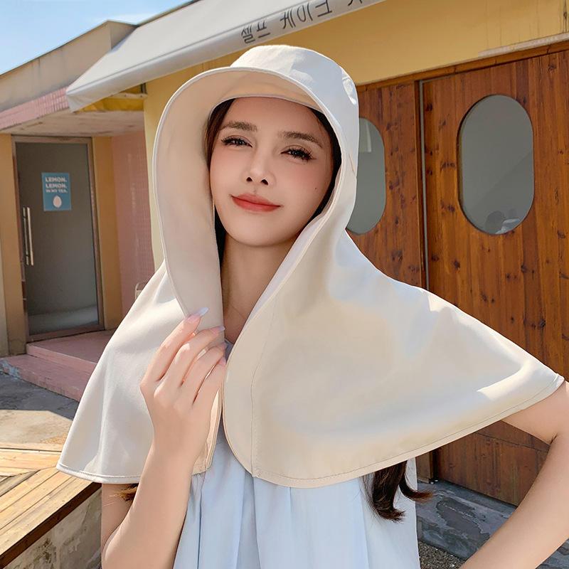 Mũ Chống Nắng Nữ, Phong Cách Mùa Hè, Với Khăn Choàng Rộng Vành, Che Nắng Ngoài Trời, Có Thể Gập Lại, Mũ Ngư Dân, Đẹp 2