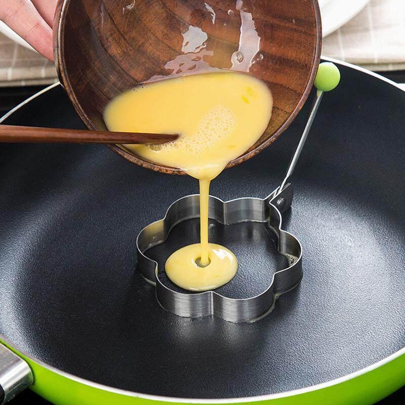 5Pcs Stainless Steel Fried Egg Mold Star Flower Round Heart Shaped Frying Egg Pancake Rings 4