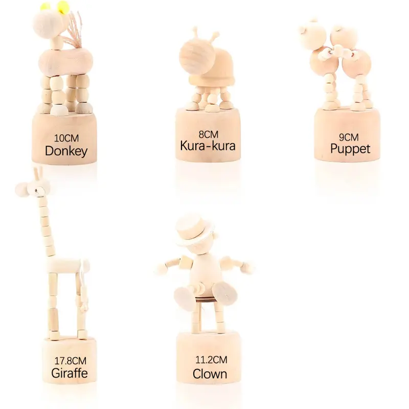 Boneka Kayu Menari Hiasan Meja Dekorasi Kamar Ornamen Lucu Mainan pendidikan 8