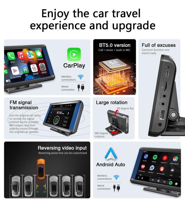 Product Introduction of 7-inch car player mp5 Video player with Wireless CarPlay / Auto 28