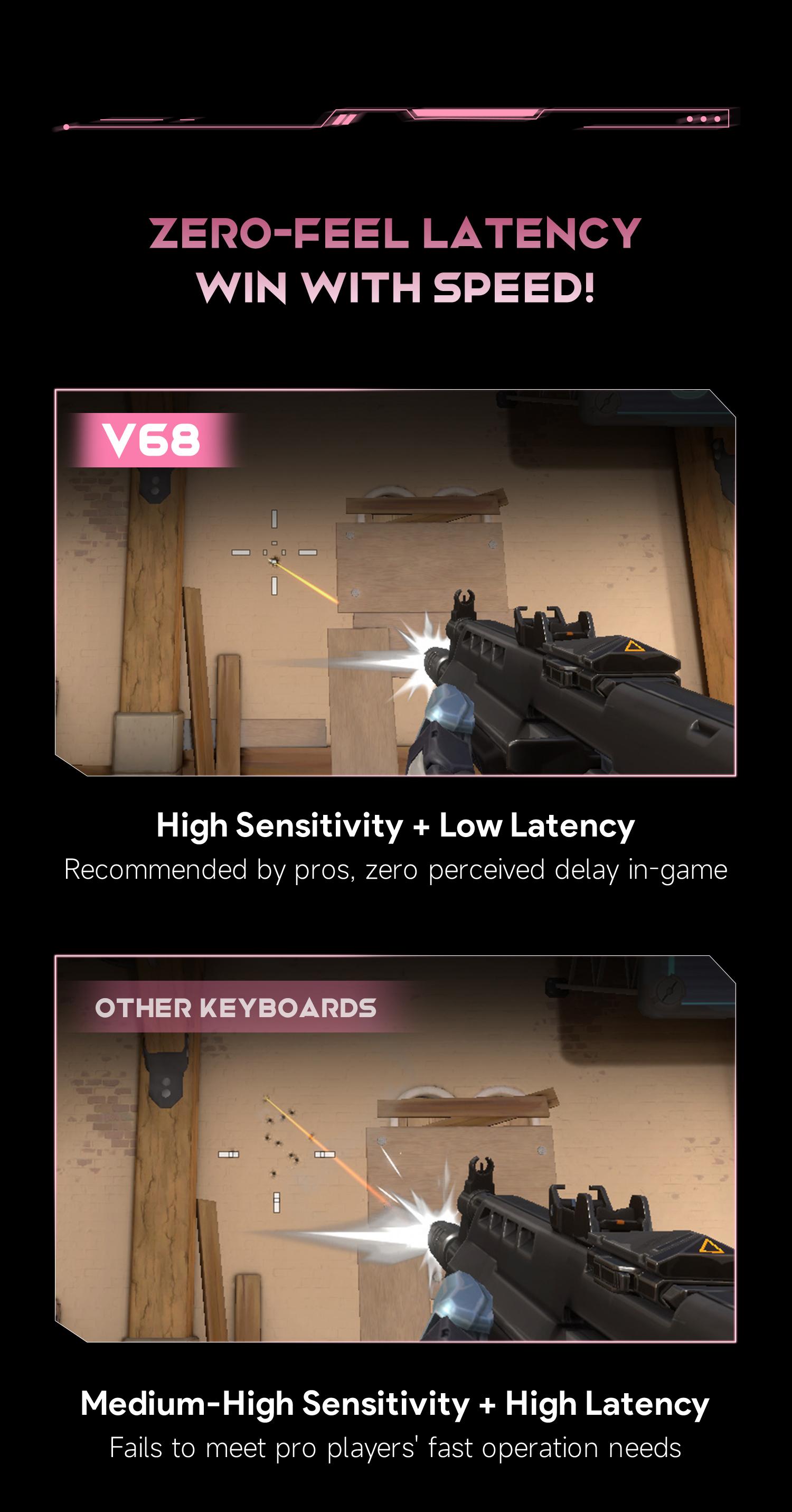 FURYCUBE V68 Music Drive Mechanical Keyboard 3-5pin Hot-Swapping Gaming Knob RGB Wired Gaming Keyboard FREE 1 SET KEYCAPS【Hadiah untuk teman baik】