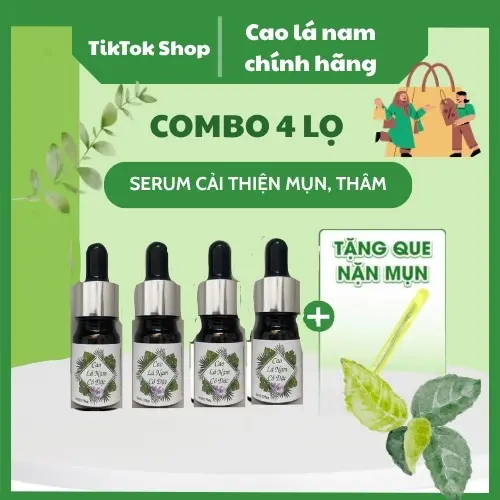 COMBO 4 lọ Cao Lá Nam Trị Mụn, Mờ Thâm, Skincare Làm Đẹp Da 0