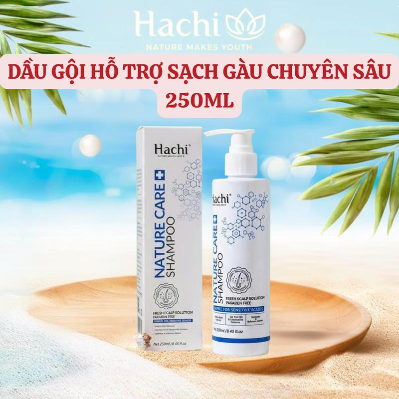 FLASHSALE Dầu Gội Trị Gàu Nấm Ngứa Gàu Tảng Gàu Mảng Hachi Chính Hãng - Làm Sạch Sâu 250ml Hachi Nature Care Shampoo