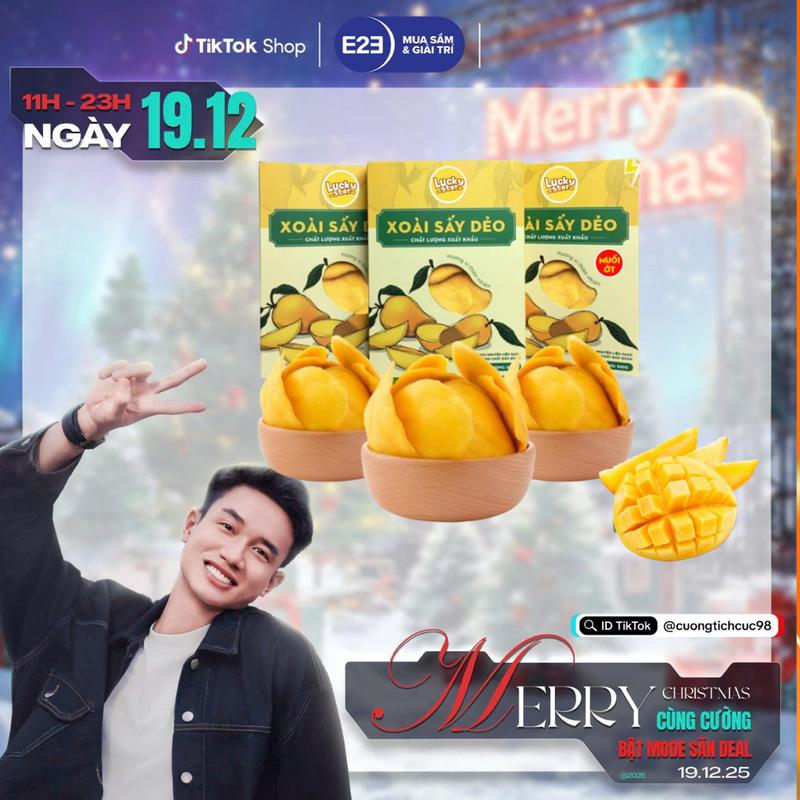  Xoài sấy dẻo ít đường nguyên chất thơm ngon xuất khẩu Lucky star Food hộp 500g Đồ ăn vặt trái Cay  Snack  sấy dẻo tốt cho sức khoẻ 