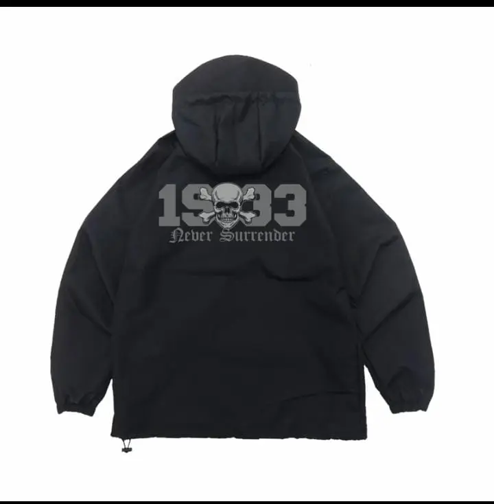 Jaket Cagoul Gropcore Sablon Abu 1933 Gropcore Jaket Sablon 1933 Casual