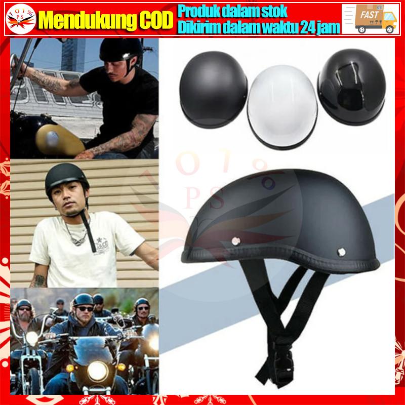 Helm Sepeda Motor Harley Davidson HDCI Helm Chip Helm Retro Classic Helm Batok Triumph Royal Enfield Vespa Classic Helm Half helmet Harley Retro Helmet 0