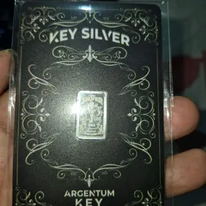 Perak batangan Key Silver 1 gram, Original, barcode, terima buyback