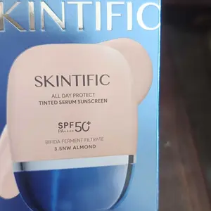 【New】SKINTIFIC All Day Protect Tinted Serum Sunscreen 30g SPF 50+ PA++++ | coverage sempurna, finish soft-glow dan efek poreless instan Perkuat Skin Barrier Tampilan Flawless Tidak Cakey Tidak Berminyak Untuk Daily Makeup